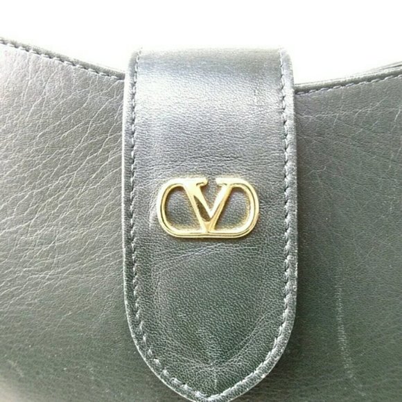 Valentino Vintage Green Gold Leather shoulder bag - Picture 6 of 7